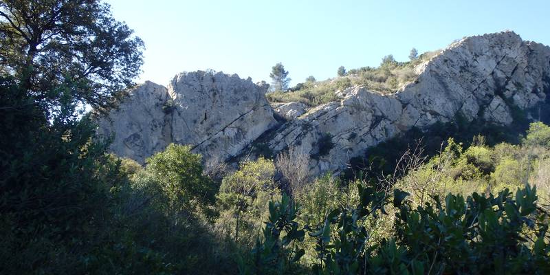 Passage rocheux entre Fontcaude et Cazedarnes - Km 17